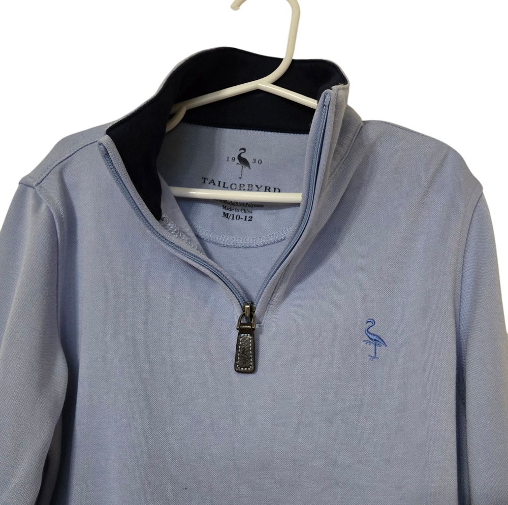 Tailorbyrd - Boy's Modal‎ Quarter Zip/Light Blue Lightweight Top